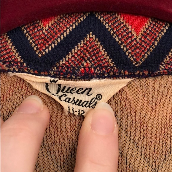 Vintage 80s chevron blazer - Picture 3 of 4